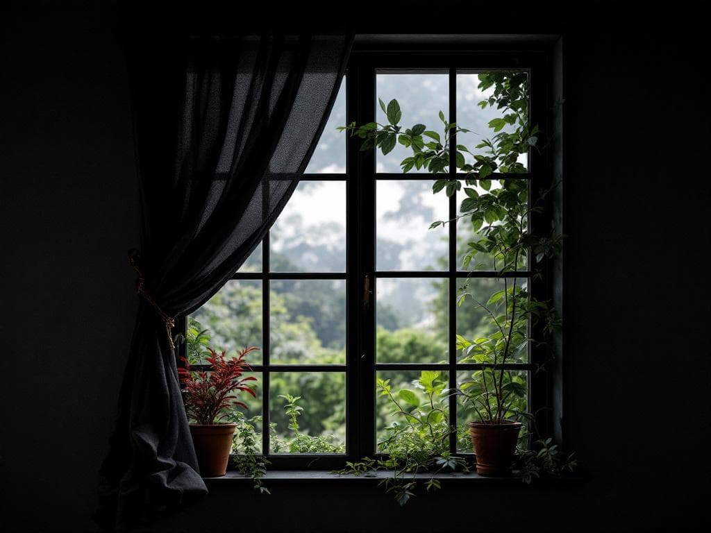 create image of wallpaper for window in black color