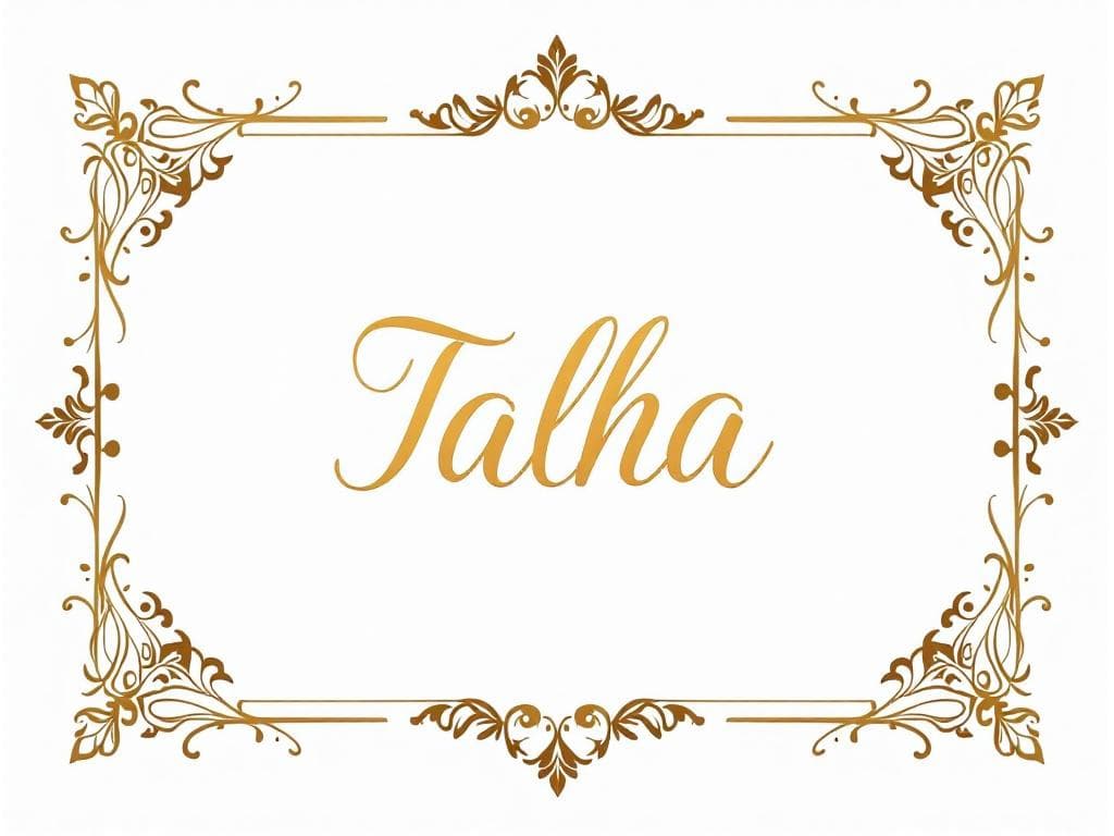 Talha Name frame image